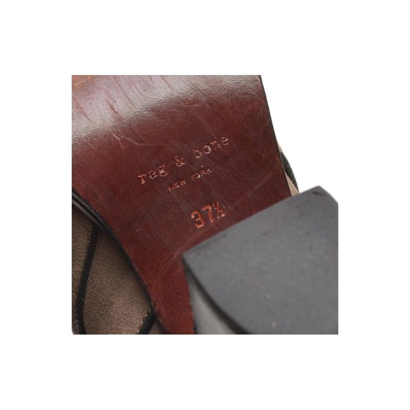 rag & bone Ashby Brown Suede Zip Bootie Ankle Boot 37.5 - Picture 7 of 7